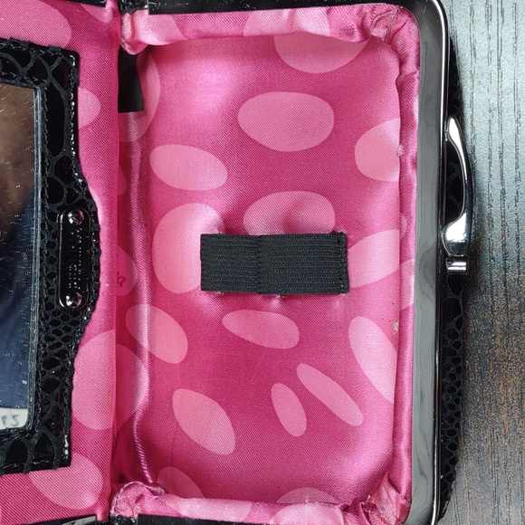 Perlina Snakeskin Embossed Leather Cosmetic Clutch Bag - Picture 10 of 10